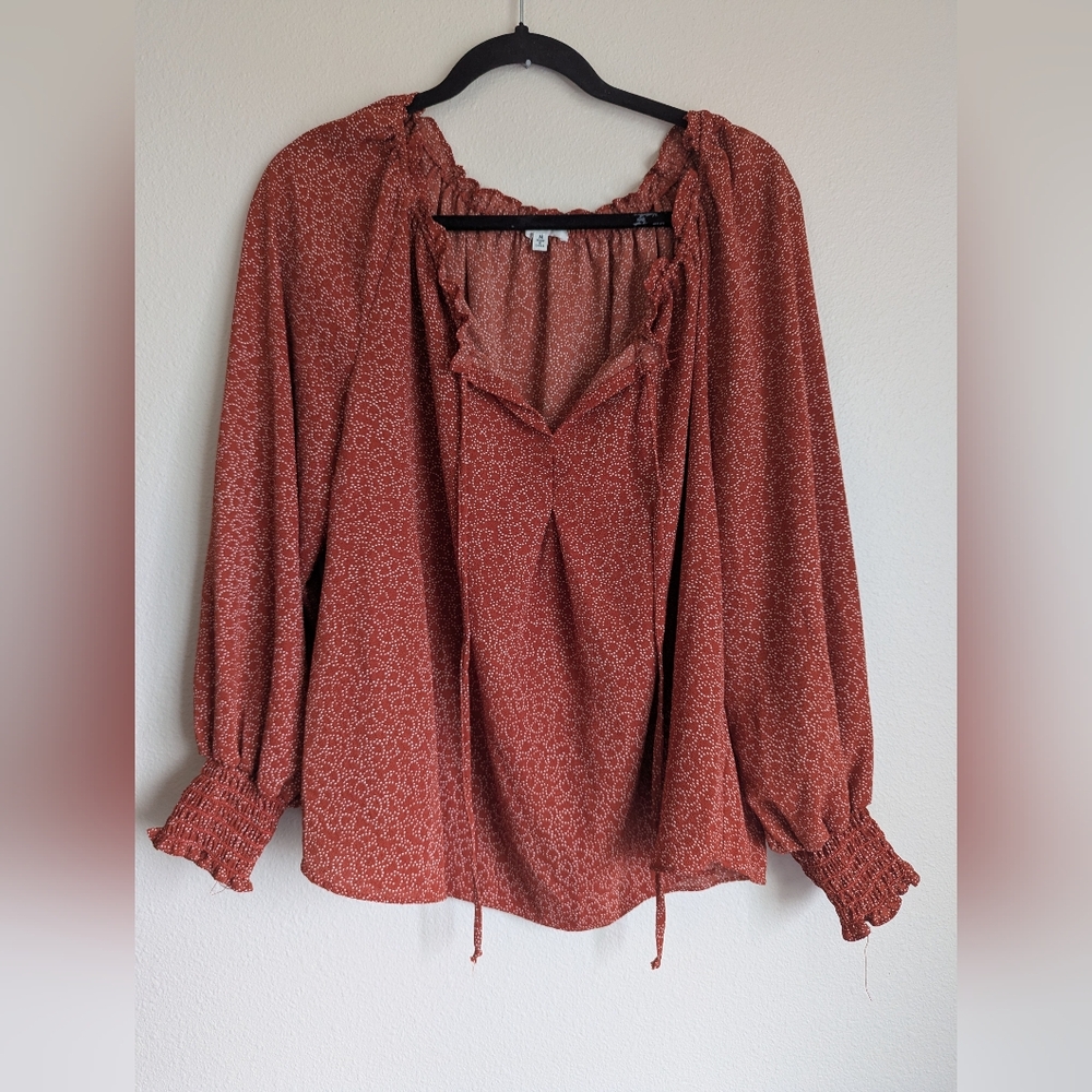 Max Studio Terracotta Blouse Size M